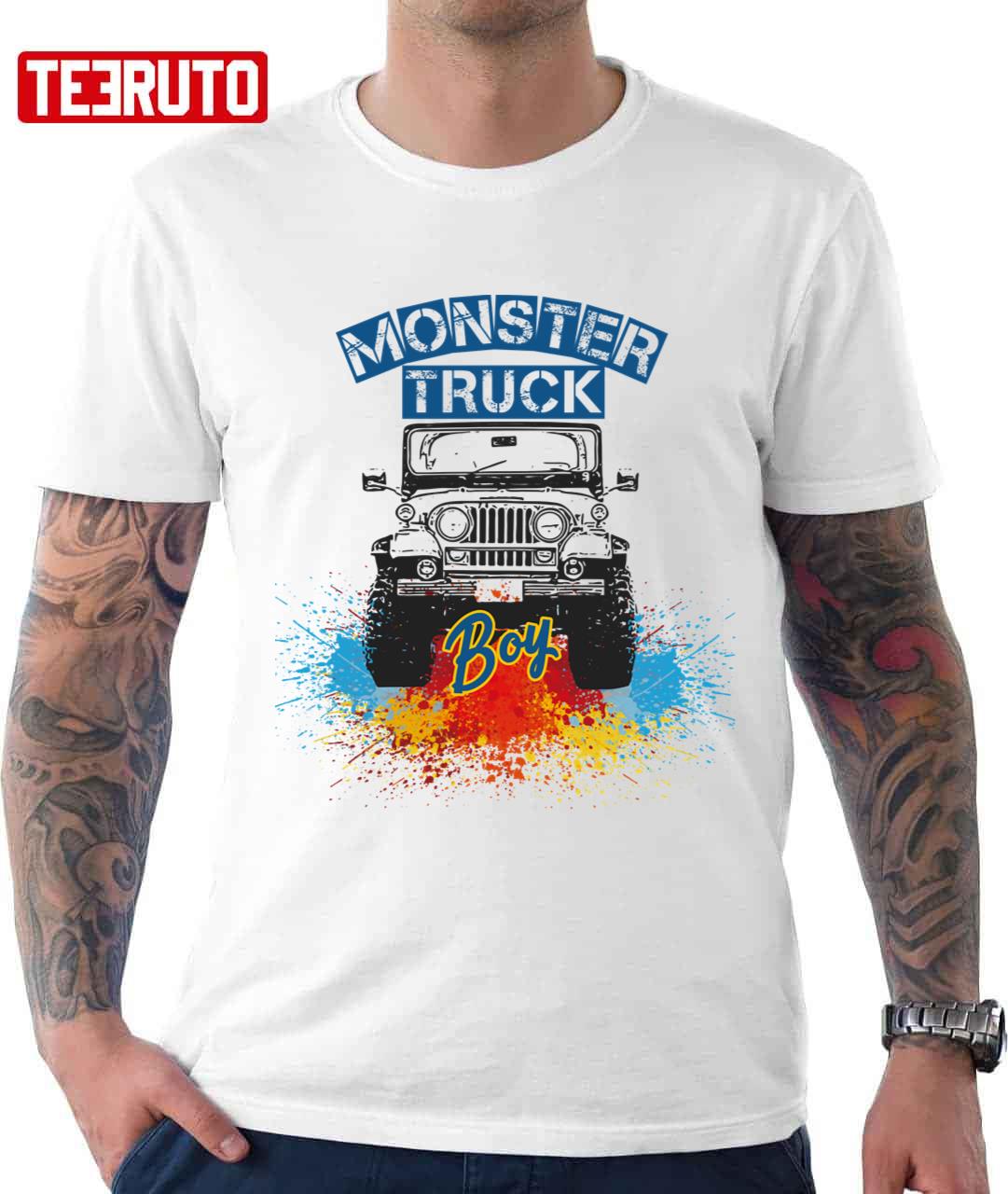 Monster Truck Boy Monster Truck Dad Unisex TShirt Teeruto