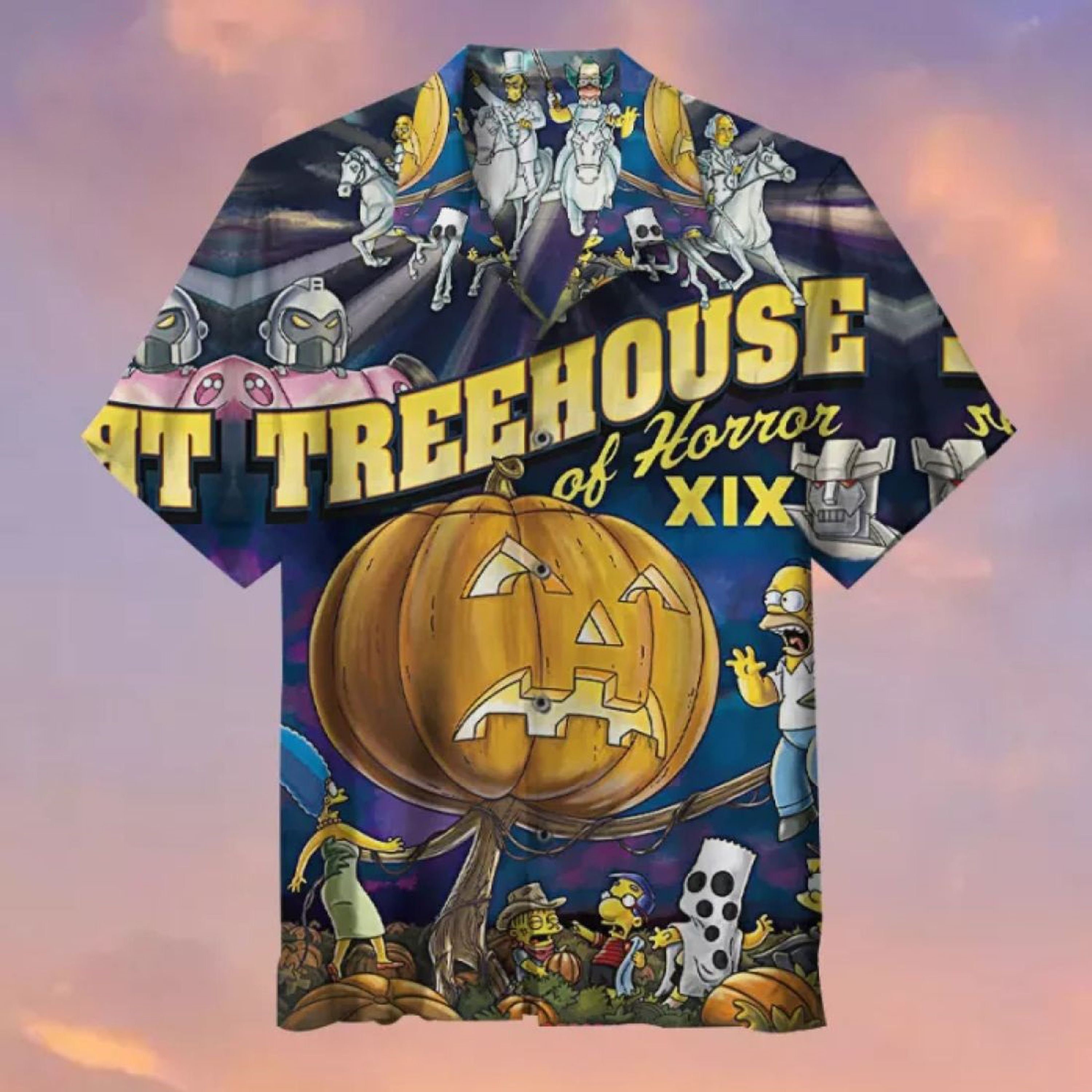 Simpsons Pumpkin Hawaiian Halloween Vintage Summer Shirt
