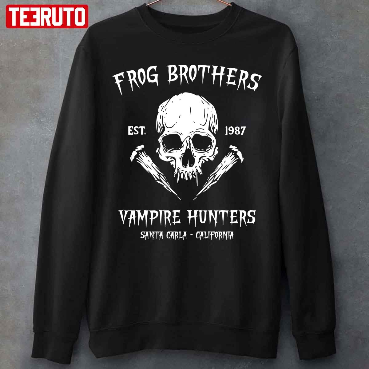 Camiseta Lost Vampire The Frog Brothers Edgar & Alan - Diseño Original, Talla XXL (pecho 127/132 Cm), Color Azul Ultramarino