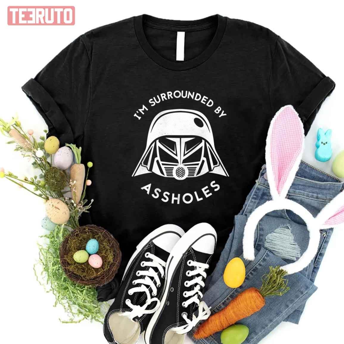 Surrounded By Assholes Star Wars Mandalorian Unisex T-Shirt