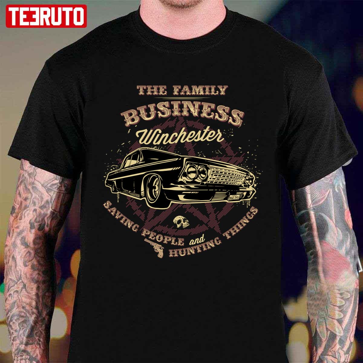 The Family Business Saving People And Hunting Things Supernatural Vintage Unisex T-Shirt