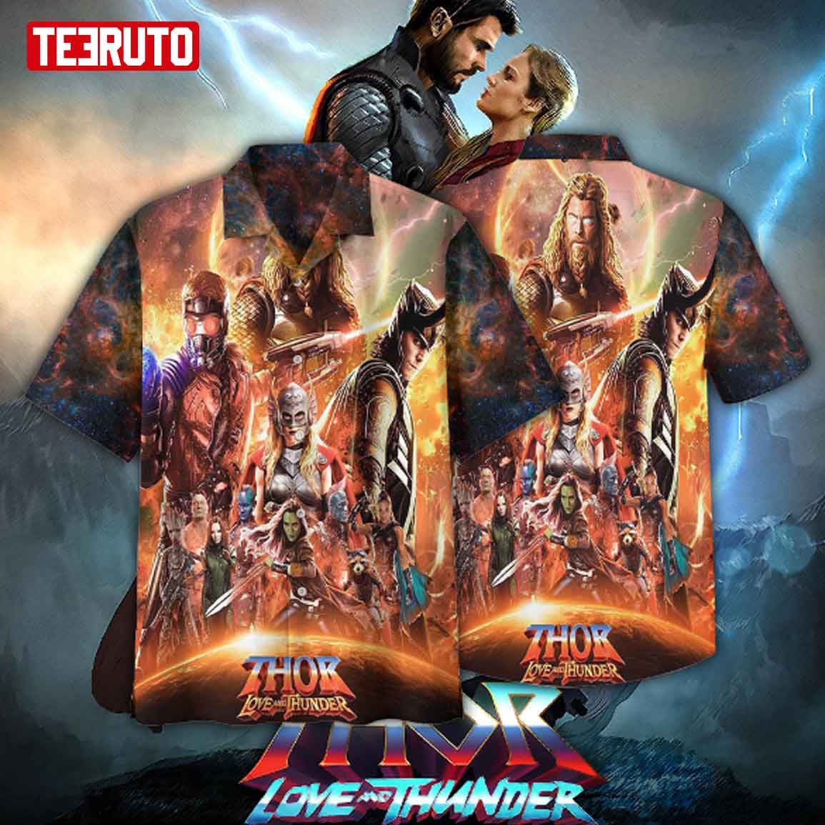 Thor And Jane Love And Thunder Hawaiian Shirt