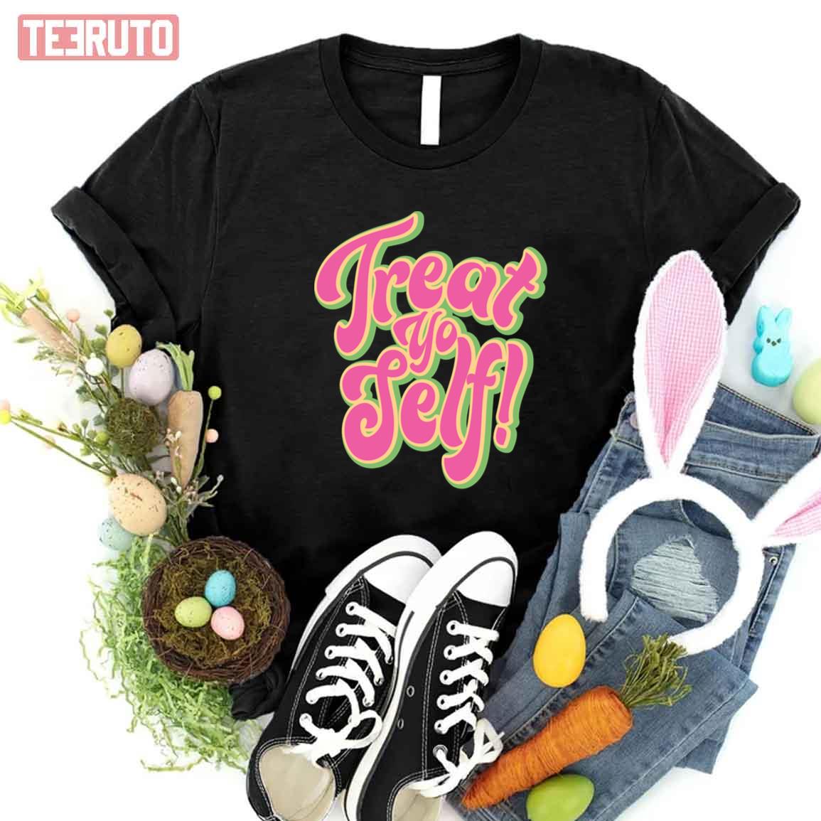 Treat Yo Self Parks And Recreation Retro Unisex T-Shirt