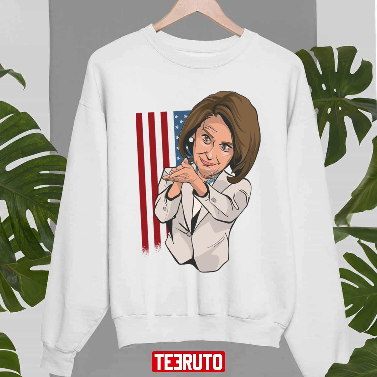 US Flag Nancy Pelosi Clapping Unisex Sweatshirt