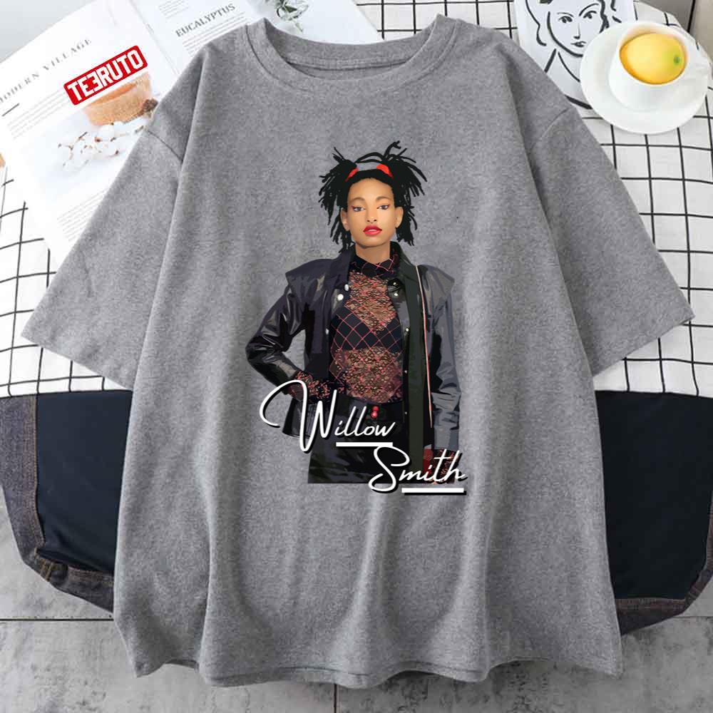 Willow Smith Realistic Digital Art With Text Unisex T-Shirt