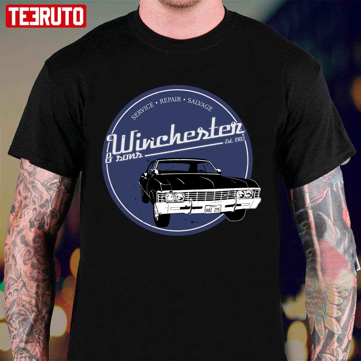 Winchester Sons Retro Car Supernatural Unisex T-Shirt