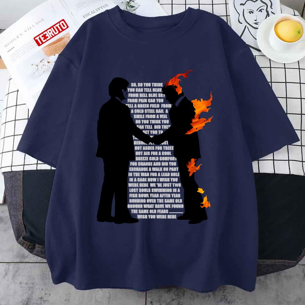 Wish You Were Pink Floyd Rock Band Fire Unisex T-Shirt