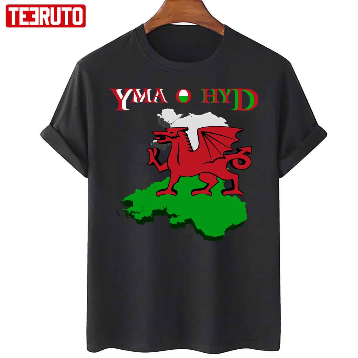 Yma O Hyd Welsh Flag Unisex T-Shirt