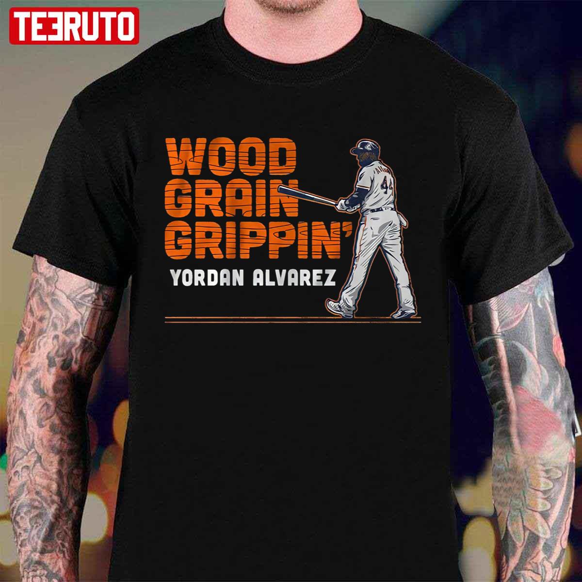 Yordan Alvarez MLB Wood Grain Gripping Unisex T-Shirt