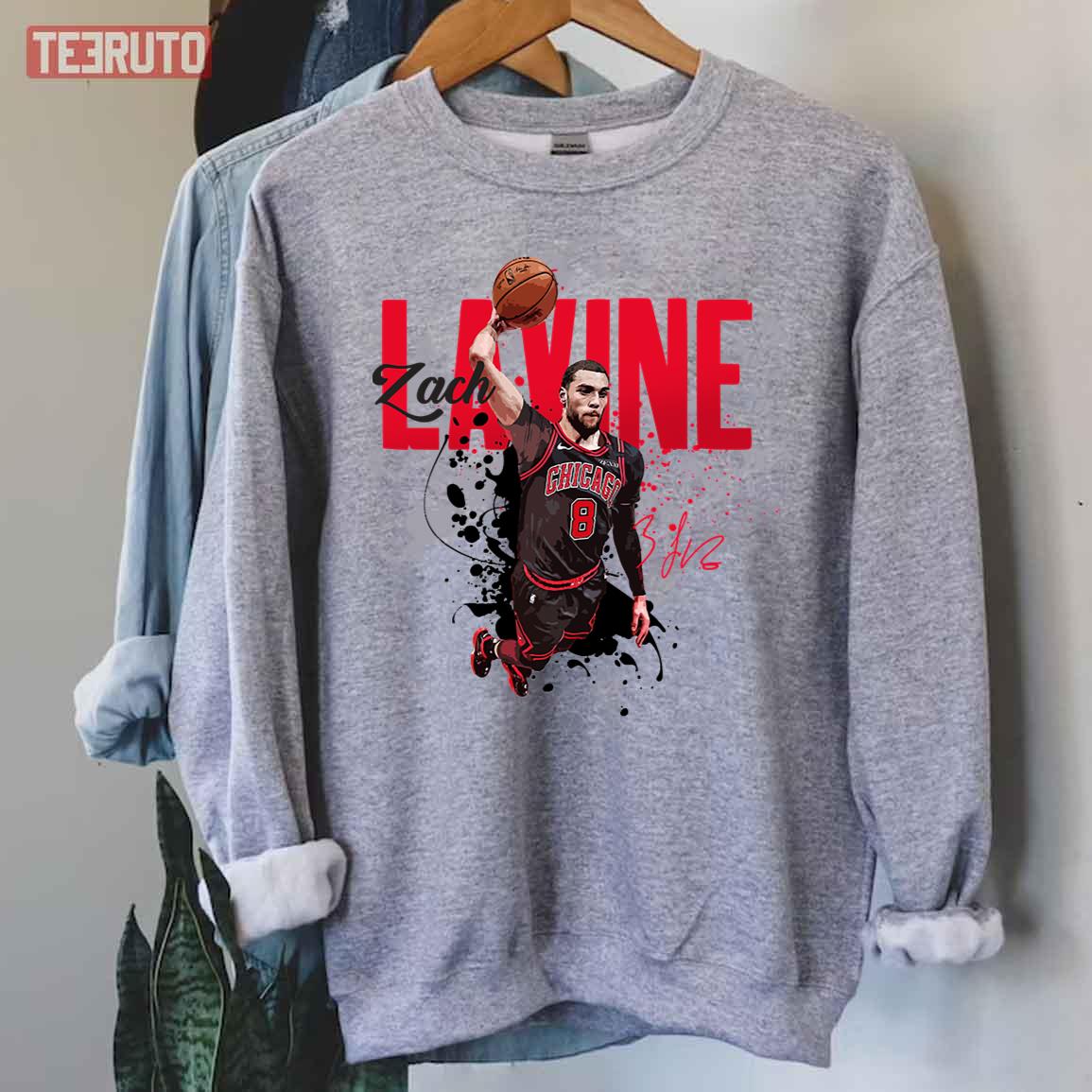 Zach Lavine Chicago Bulls NBA Basketball Graphic Design Unisex Sweatshirt