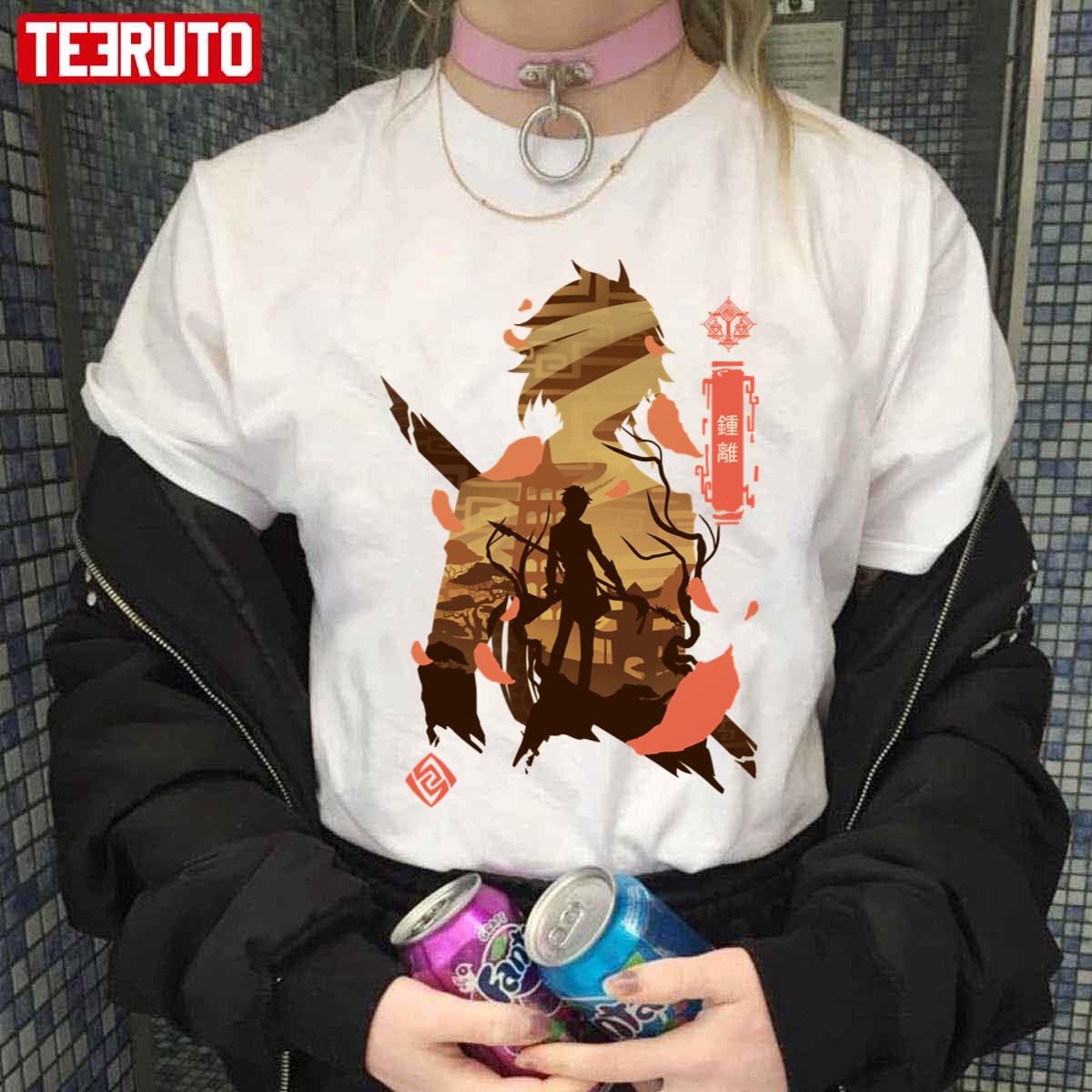 Zhongli Genshin Impact Anime Art Unisex T-Shirt