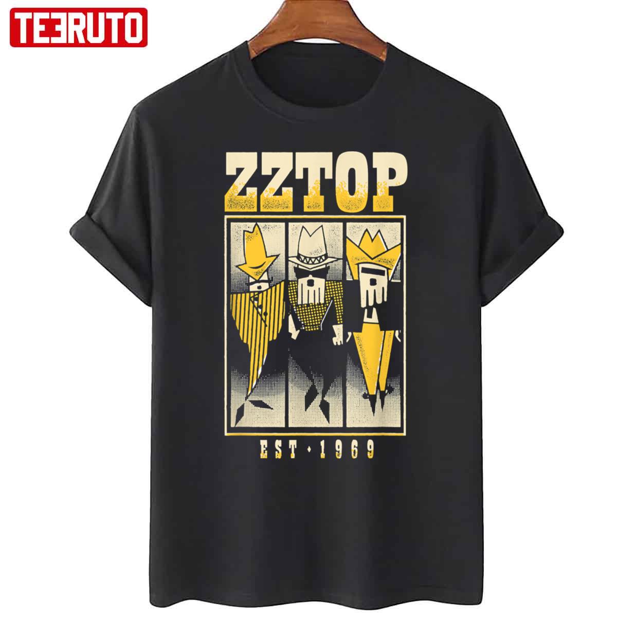 ZZ Top Band EST 1969 Vintage Artwork Unisex T-Shirt