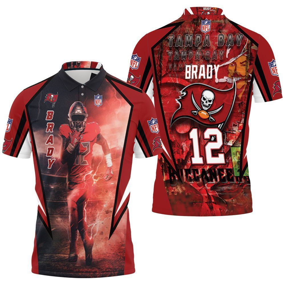 12 Tom Brady Tampa Bay Buccaneers Flag Nfc South Division Champions Super Bowl 2021 3d Polo Shirt Jersey All Over Print Shirt 3d T-shirt
