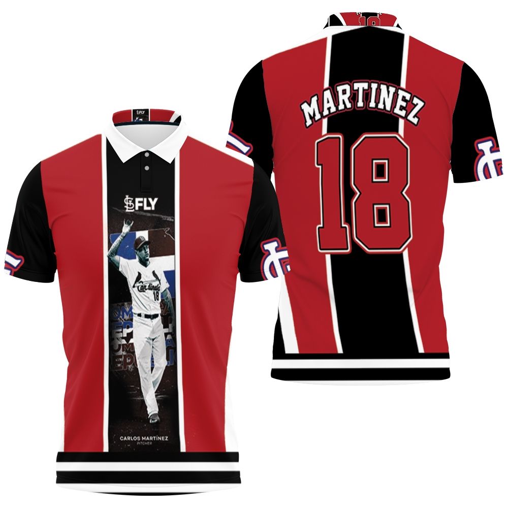 18 Carlos Martinez Of The St Louis Cardinals Polo Shirt All Over Print Shirt 3d T-shirt
