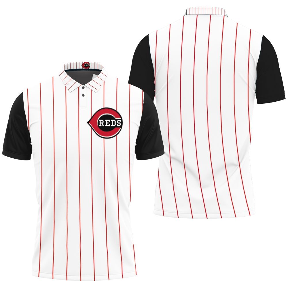 1999 Throwback Cincinnati Reds White Red 2019 Jersey Inspired Style Polo Shirt All Over Print Shirt 3d T-shirt