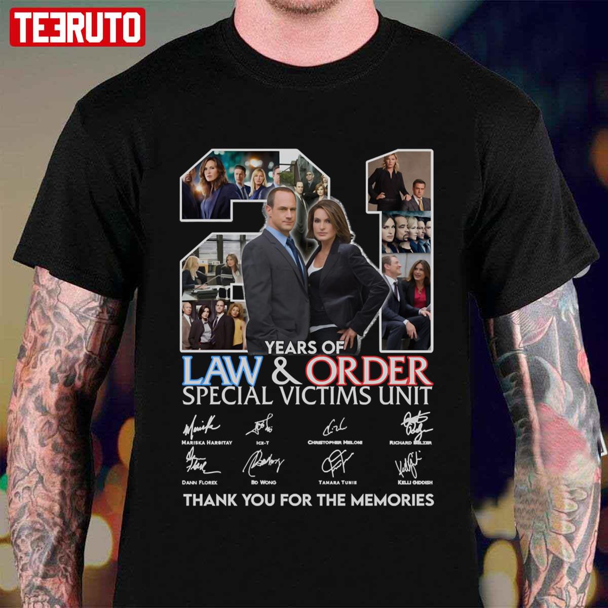 21 Years Of Law And Order Special Victims Unit Unisex T-shirt