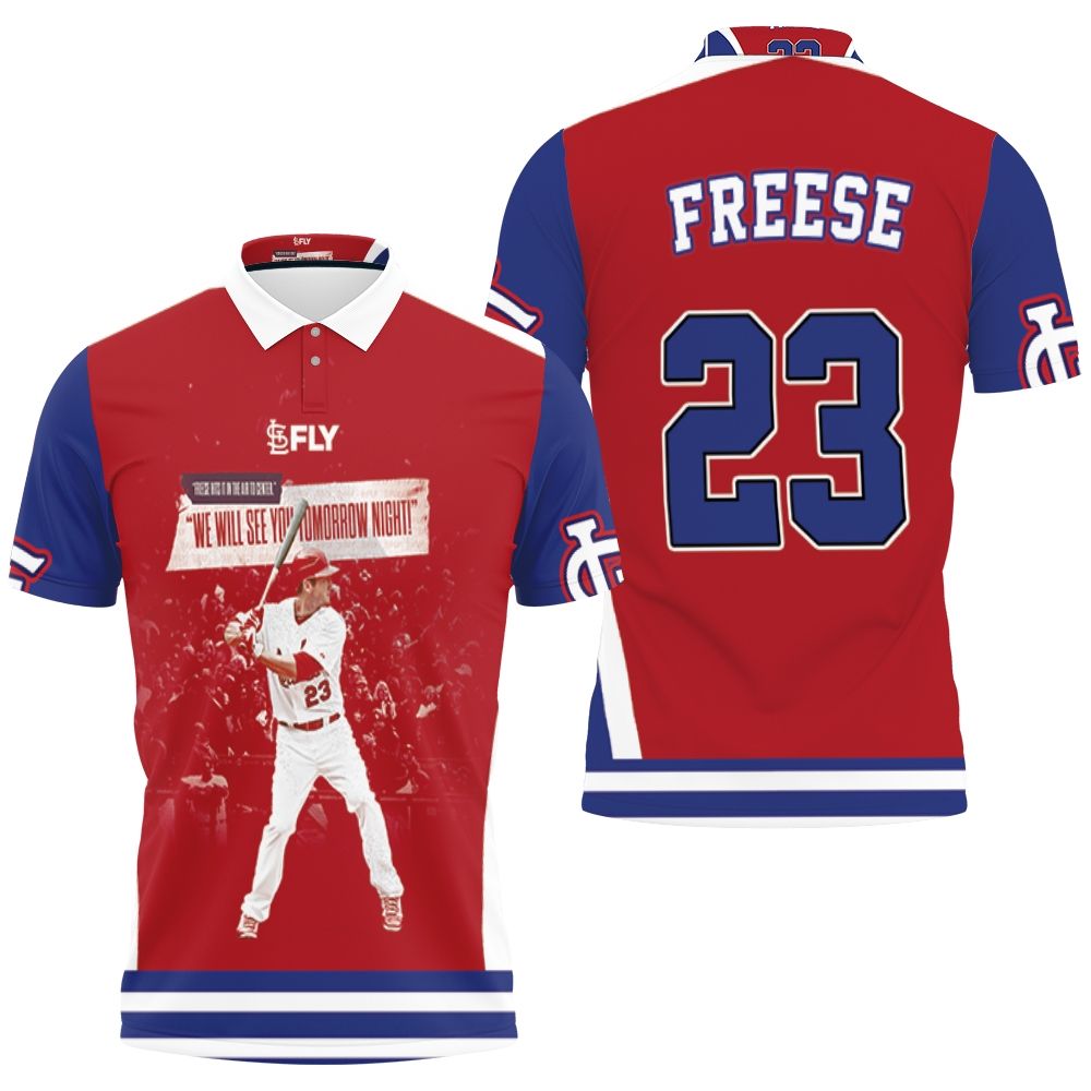 23 St Louis Cardinals Third Baseman David Freese Polo Shirt All Over Print Shirt 3d T-shirt