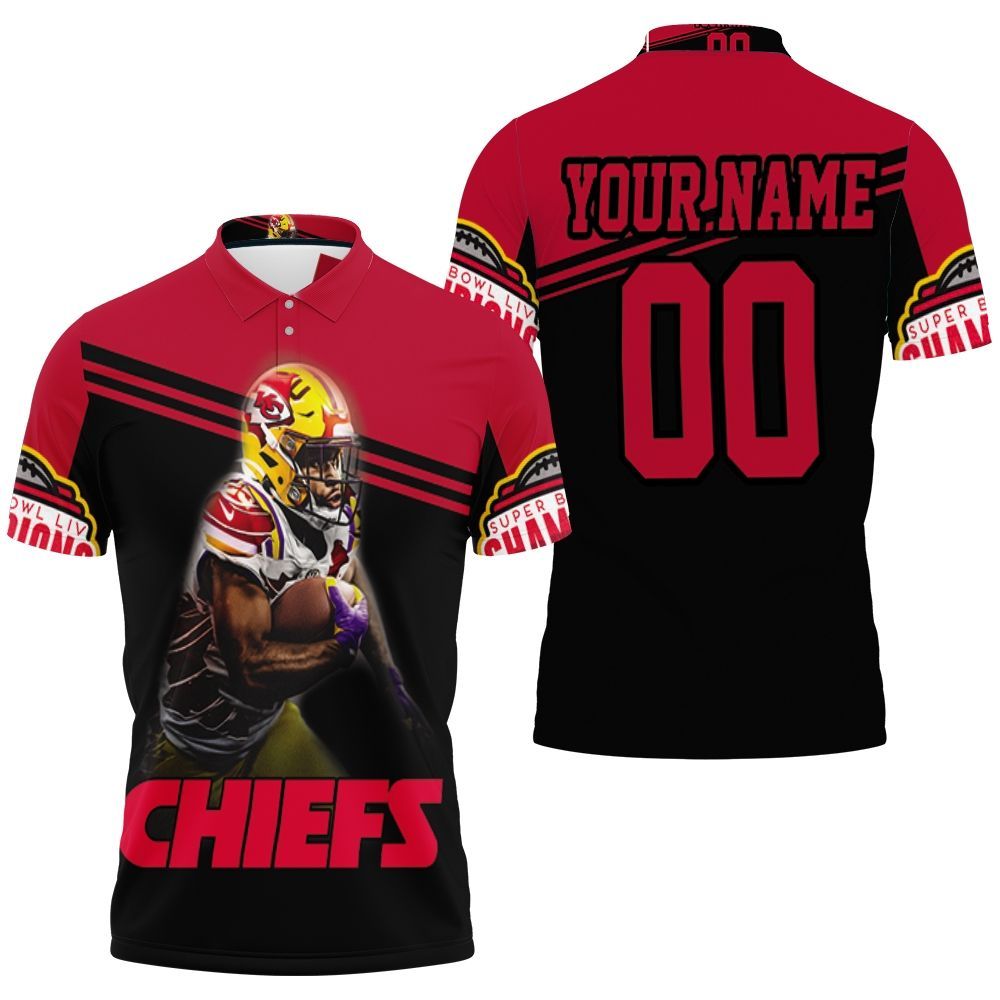 26 Edwards Helaire Kansas City Chiefs Superbowl Champions Personalized Polo Shirt All Over Print Shirt 3d T-shirt