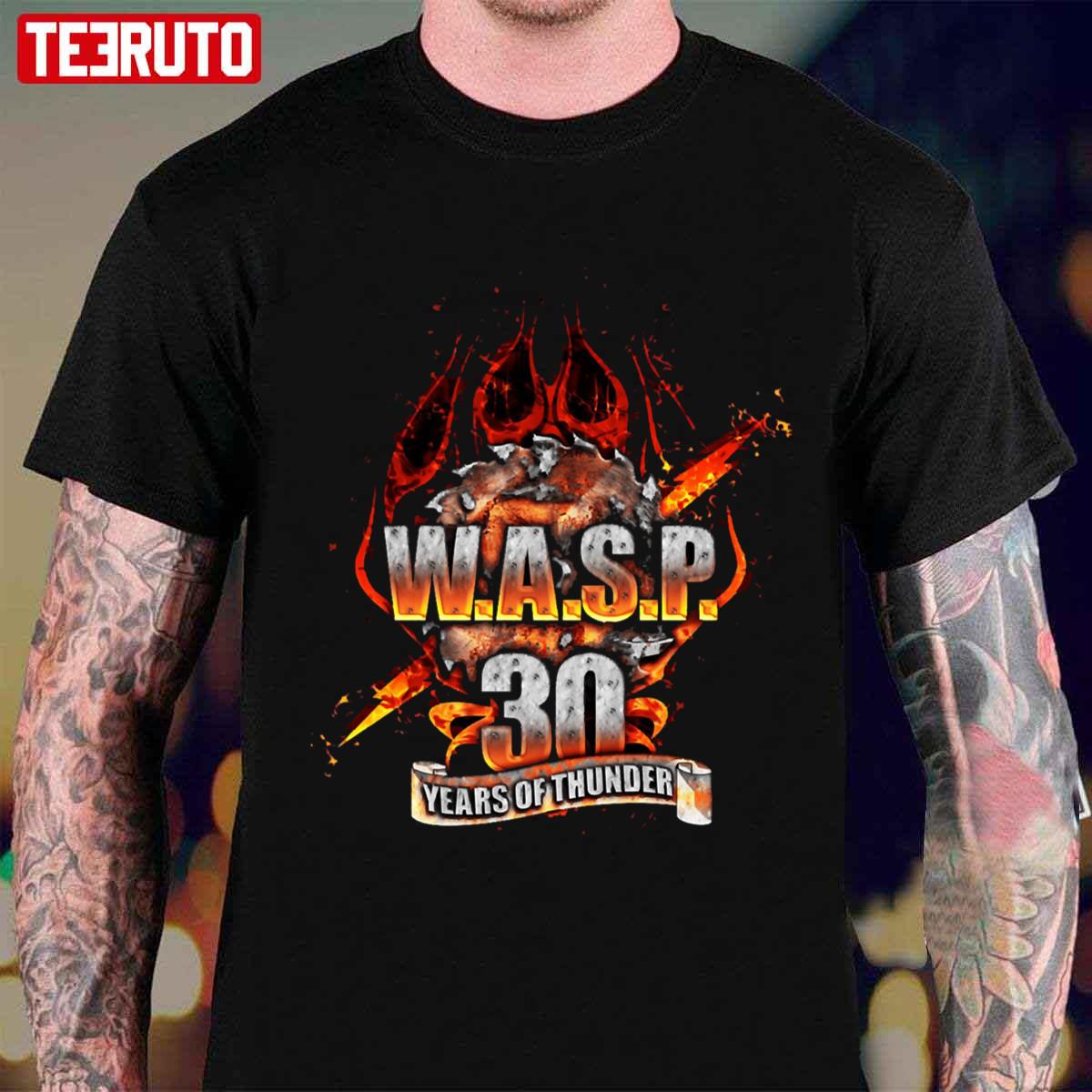 30 Years Of Thunder Wasp Band Logo Unisex T-shirt