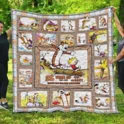 35 Years Of Calvin And Hobbes Thank You For The Memories Quilt Blanket