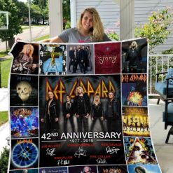 42nd Anniversary Def Leppard For Fan Quilt Blanket