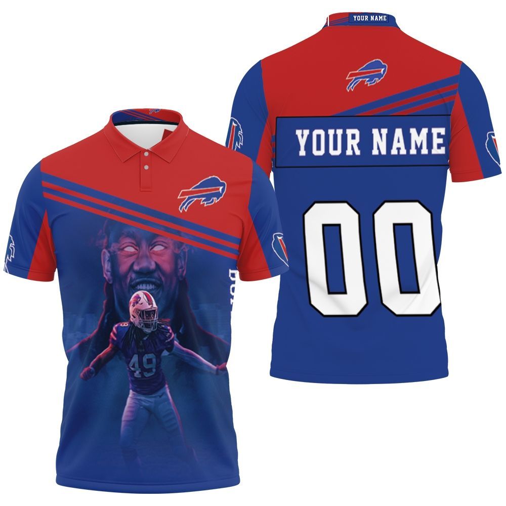 49 Tremaine Edmunds 49 Buffalo Bills Great Player 2020 Nfl Personalized Polo Shirt All Over Print Shirt 3d T-shirt