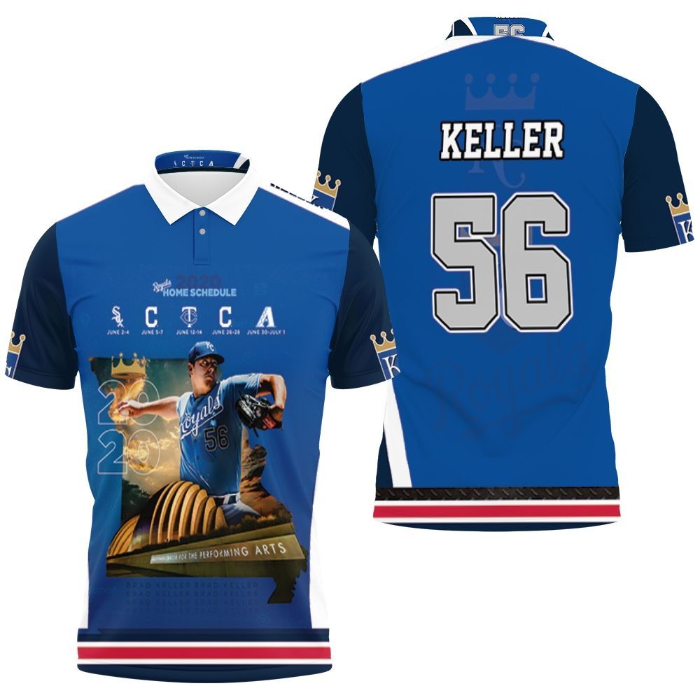 56 Brad Keller Kansas City Royals City Polo Shirt All Over Print Shirt 3d T-shirt