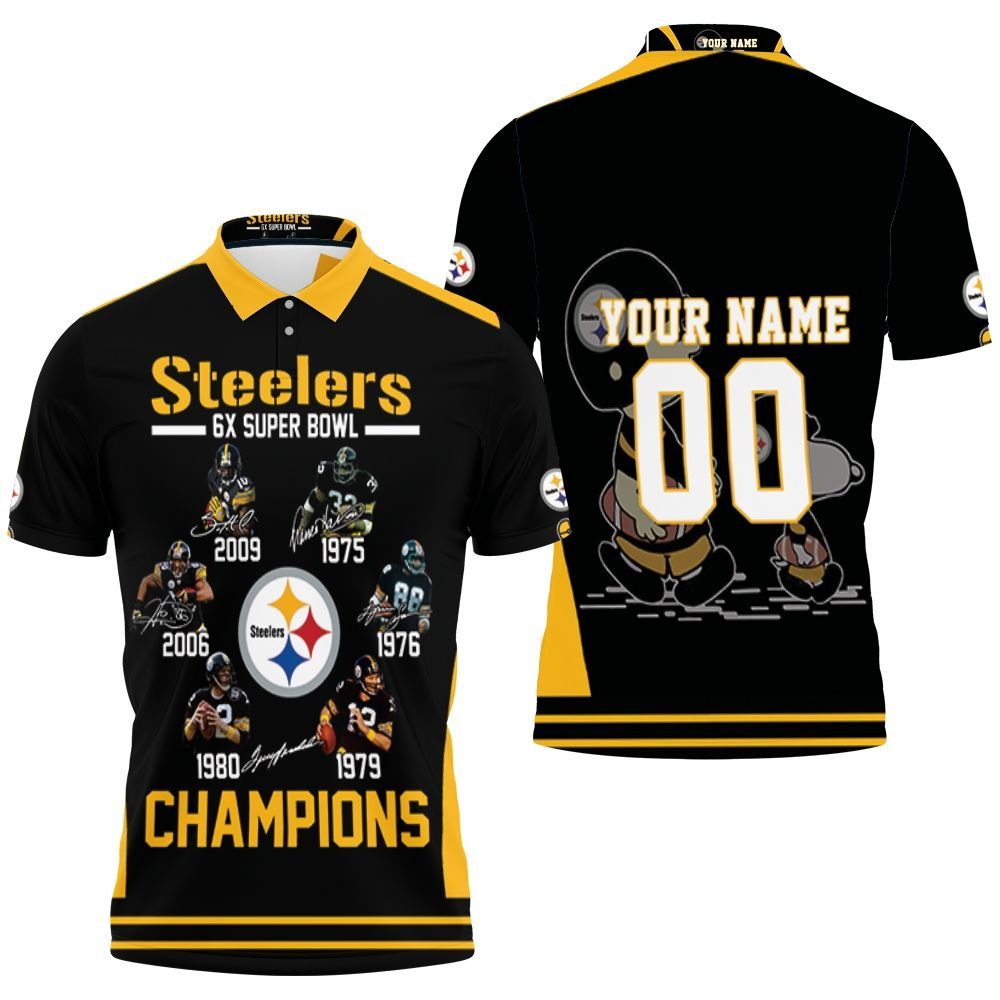 6x Super Bowl Champions Pittsburgh Steelers 2020 Nfl Season Snoopy Vs Peanuts Personalized Polo Shirt All Over Print Shirt 3d T-shirt