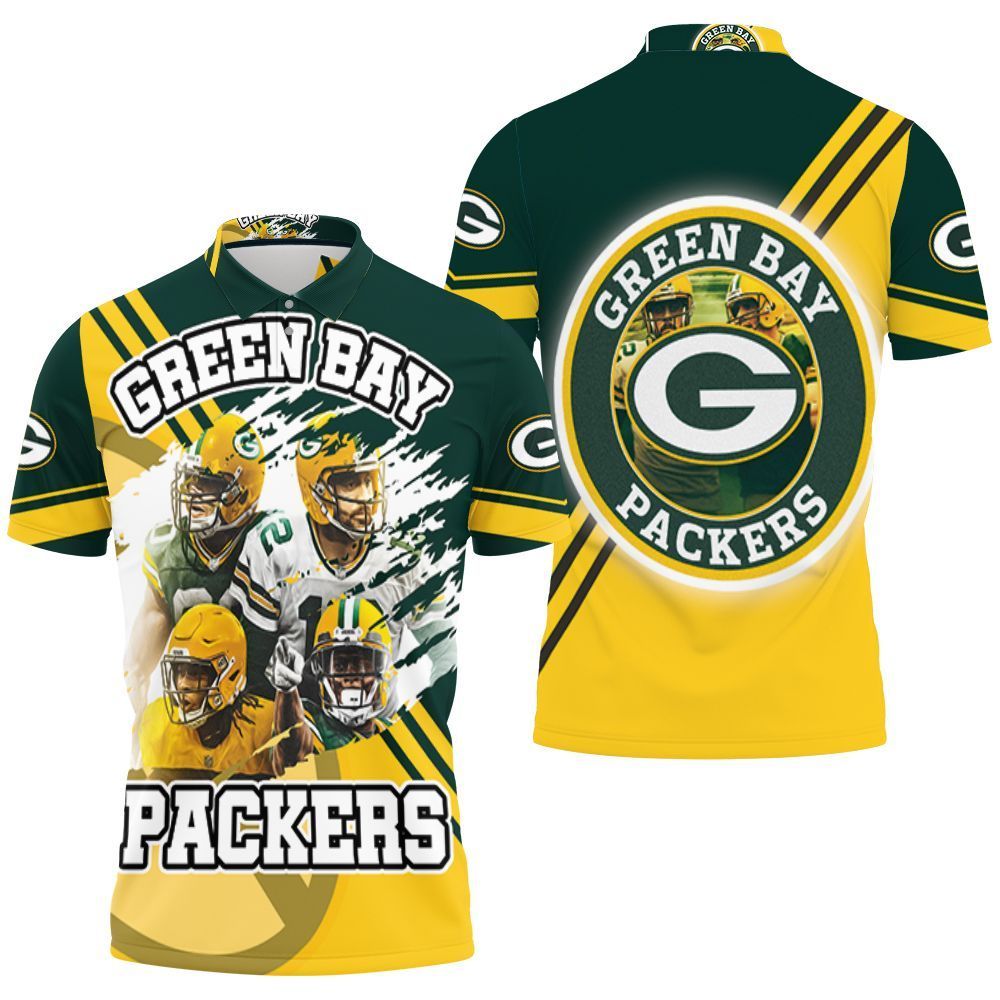 Aaron Rodgers 12 Jimmy Graham 80 Aaron Jones 33 Davante Adams 17 Green Bay Packers For Fans 3d Polo Shirt Jersey All Over Print Shirt 3d T-shirt