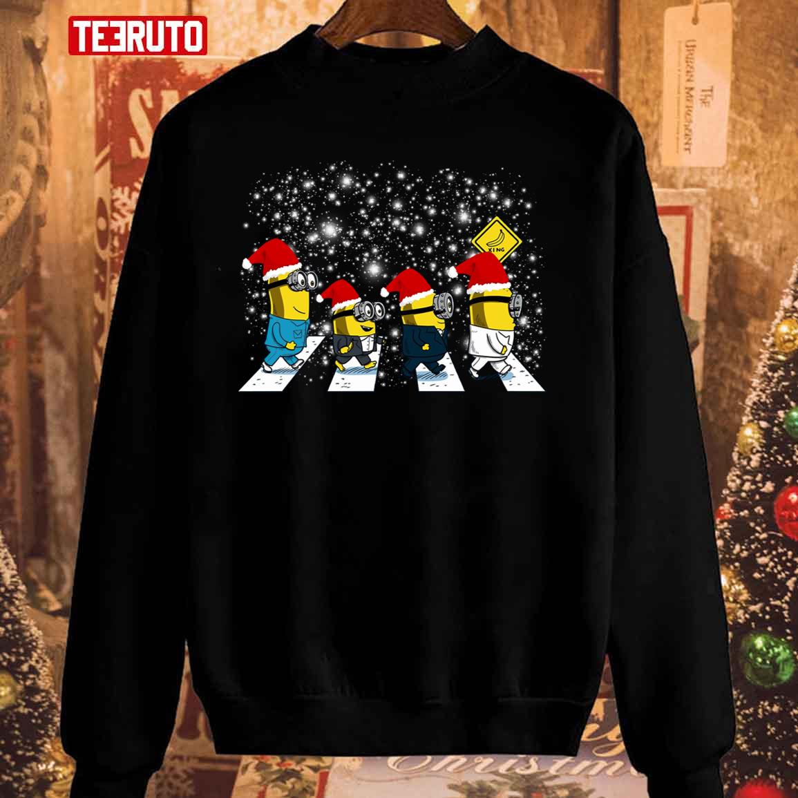 Abbey Road Minions Walk In Christmas Unisex Sweatshirt