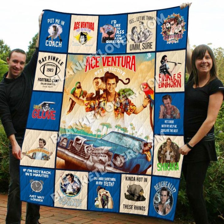 Ace Ventura Jim Carrey Movies Quilt Blanket