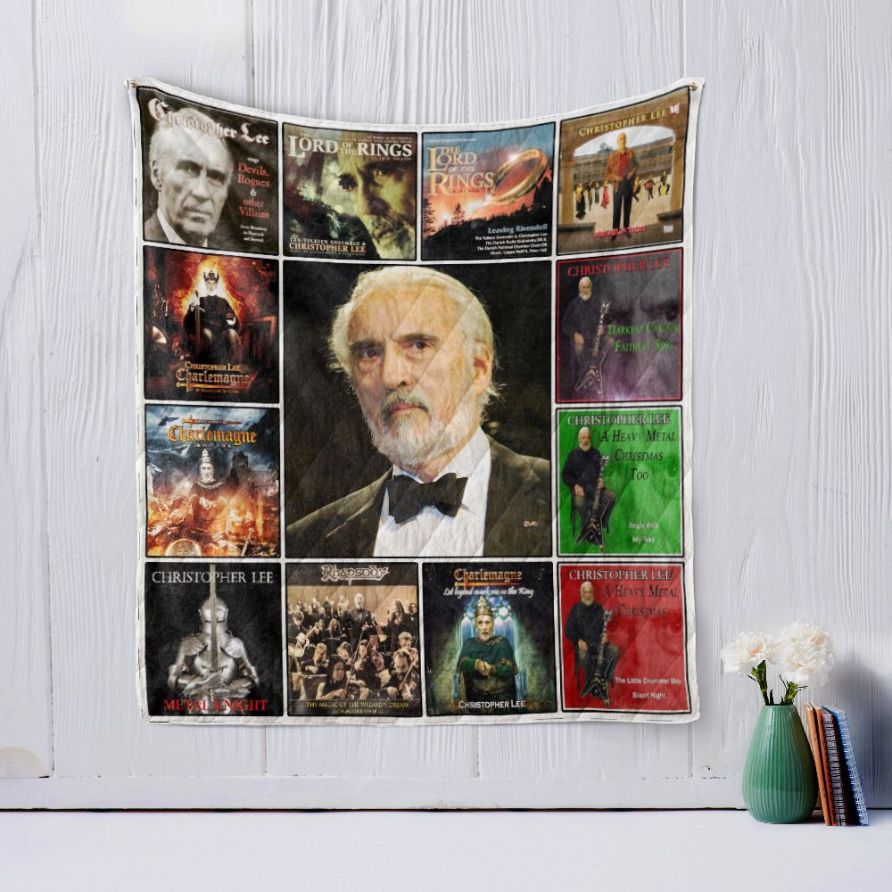 Actor Christopher Lee Quilt Blanket