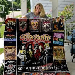 Aerosmith 50th Anniversary Quilt Blanket