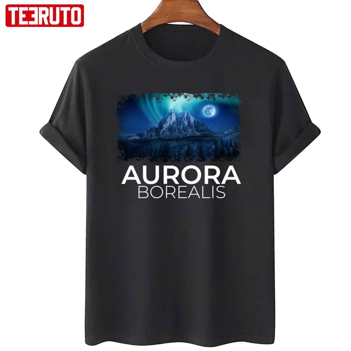 Alaska Aurora Borealis Winter Unisex T-shirt