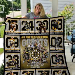 All-time Boston Bruins Greats Collection Quilt Blanket