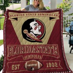 American Football Florida State Seminoles Quilt Blanket