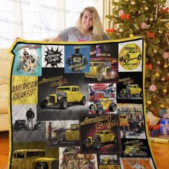 American Graffiti Vintage Poster Quilt Blanket