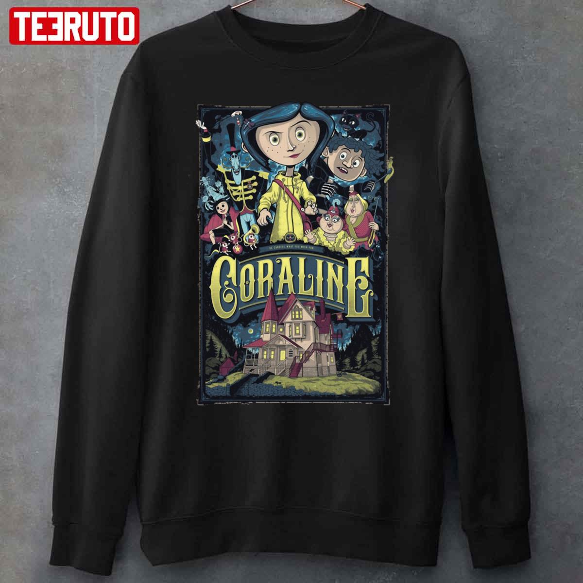 Animated Horror Film Coraline Gift Unisex Sweatshirt