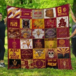 Arizona State Sun Devils Coloful Ncaa Quilt Blanket