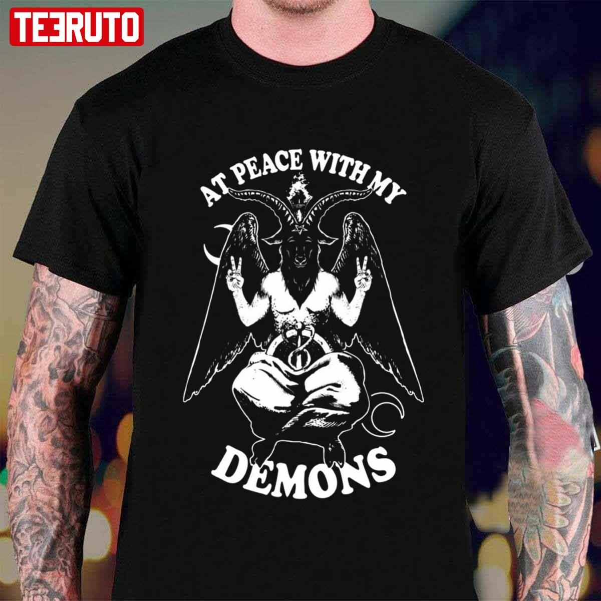 At Peace With My Demons Satan Art Unisex T-Shirt