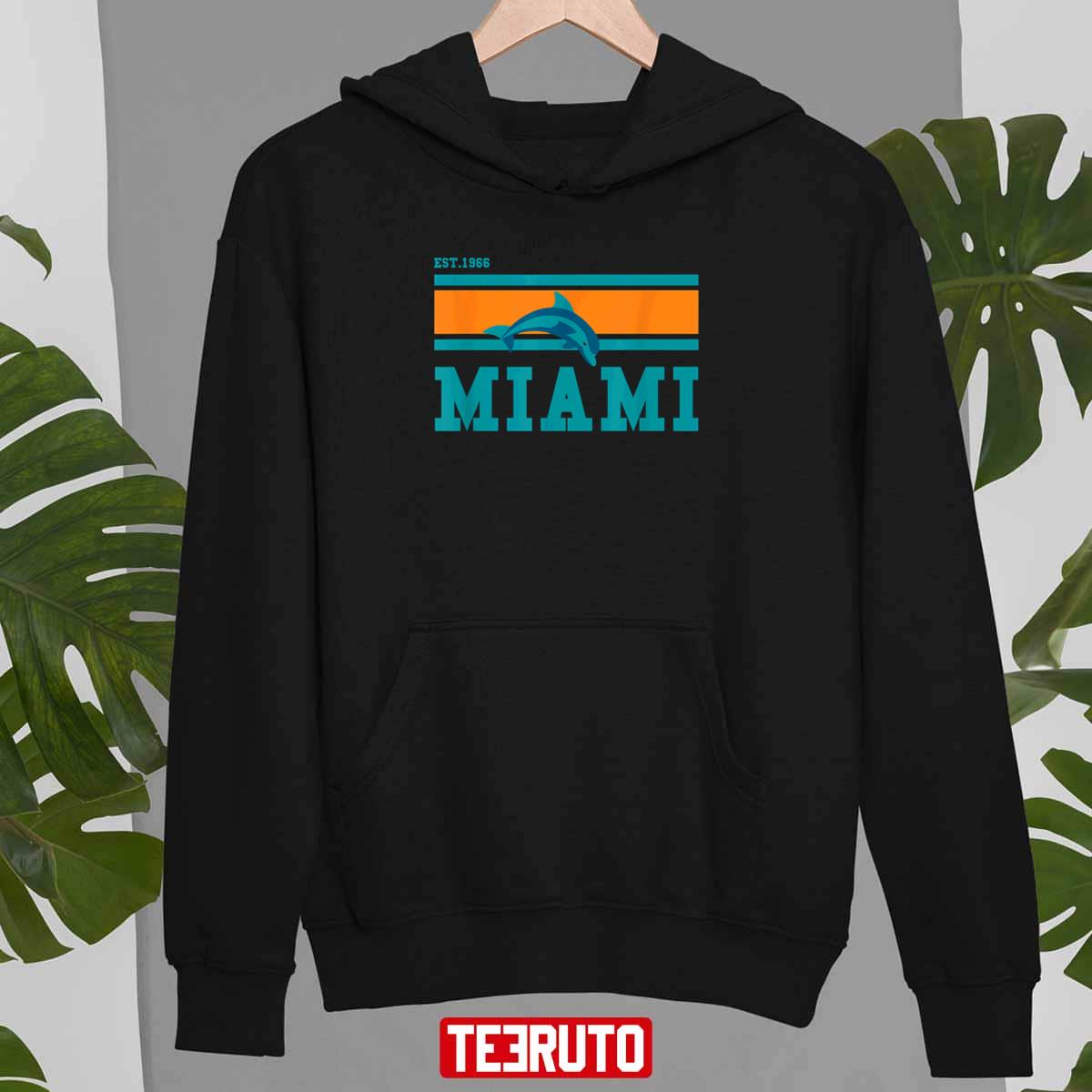 Athletic Novelty Dolphin Miami Sports Team Est1966 Unisex Sweatshirt