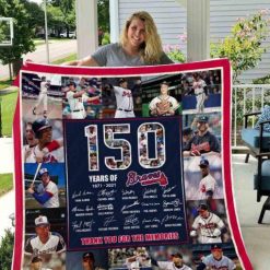 Atlanta Braves 150 Years Quilt Blanket I1D2 DUP