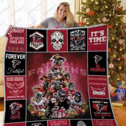 Atlanta Falcons Christmas Tree Quilt Blanket