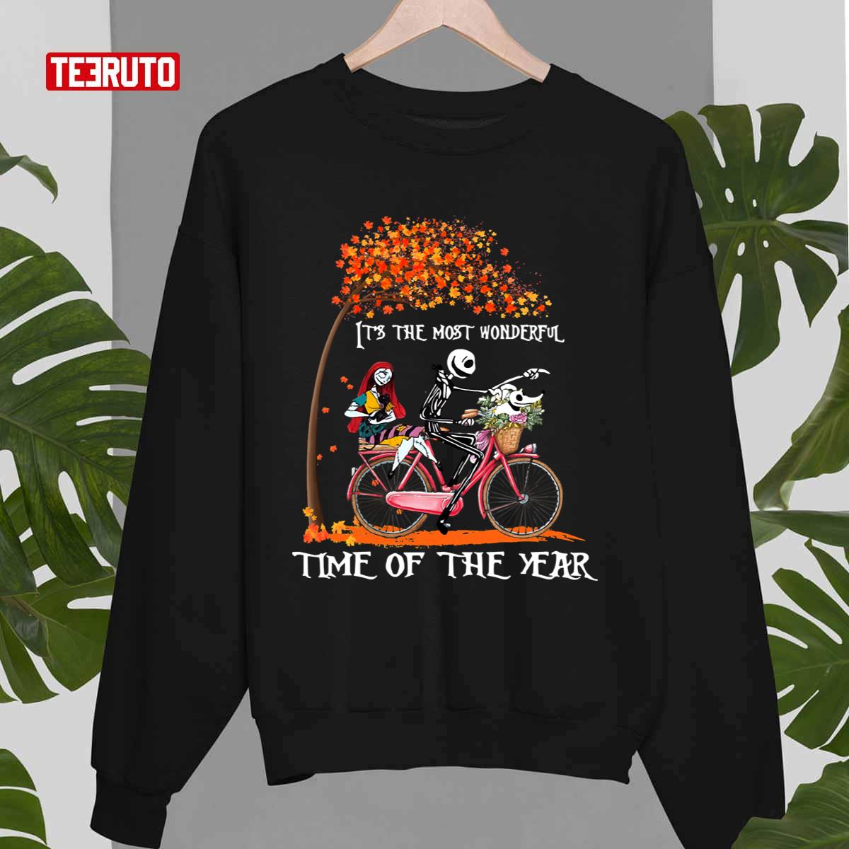 Autumn Is The Most Wonderful Time Of The Year Jack Sally Zero Halloween Scary Pumpkin Head Unisex Sweatshirt