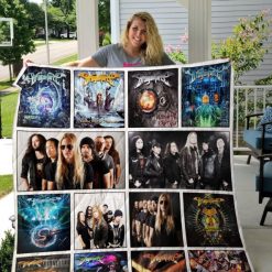 Awesome Dragonforce Albums Collection Quilt Blanket