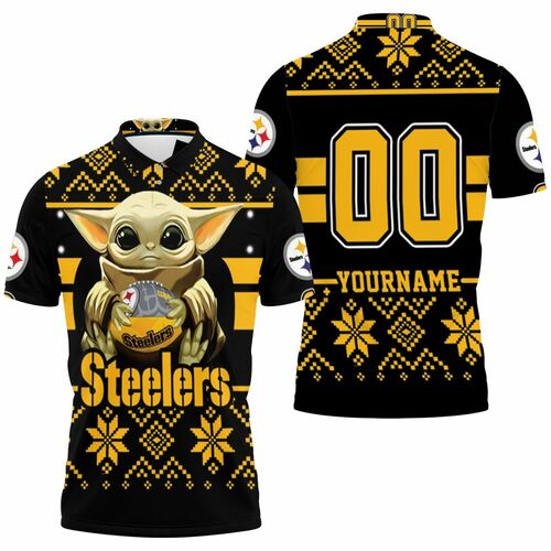 Pittsburgh Steelers Baby Yoda Star Wars NFL Ugly Christmas Sweater - Tagotee