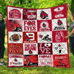 Ball State Cardinals Collected Ncaa Quilt Blanket