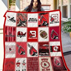 Ball State Cardinals Combined Ncaa Quilt Blanket