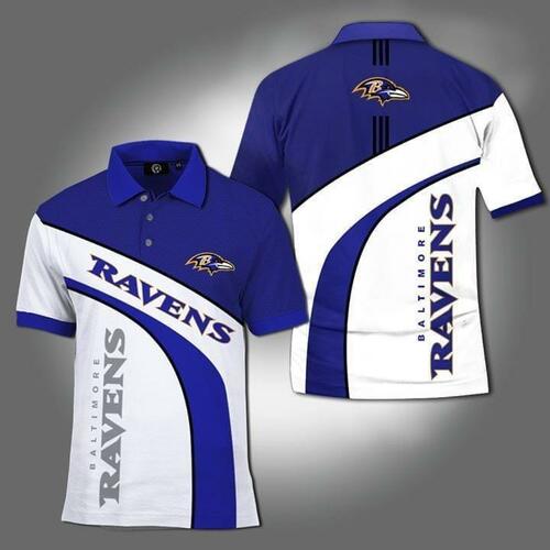 Baltimore Ravens Nfl Fan 3d Polo Hoodie All Over Print Shirt 3d T-shirt