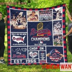 Baseball Team Atlanta Braves Quilt Blanket For Fan